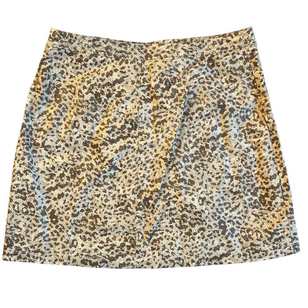 Free People Faux Leather Cheetah Print Skirt Size 4 - Picture 3 of 6